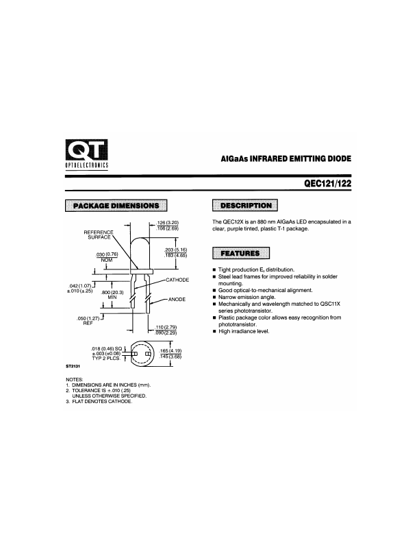 QEC122 QT Optoelectronics