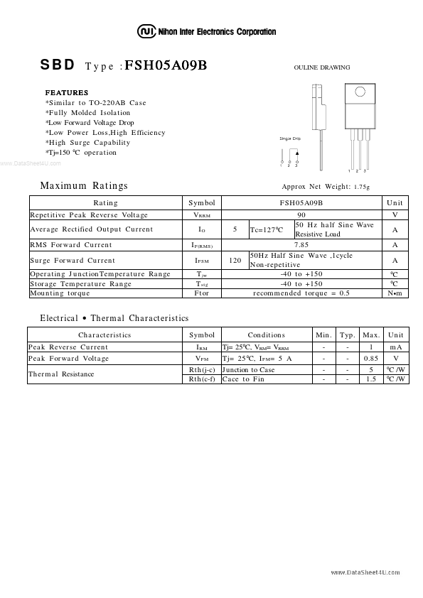 FSH05A09B Nihon Inter Electronics