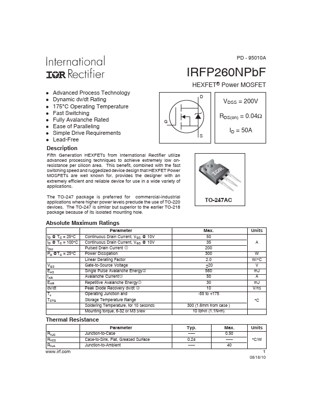 IRFP260N International Rectifier