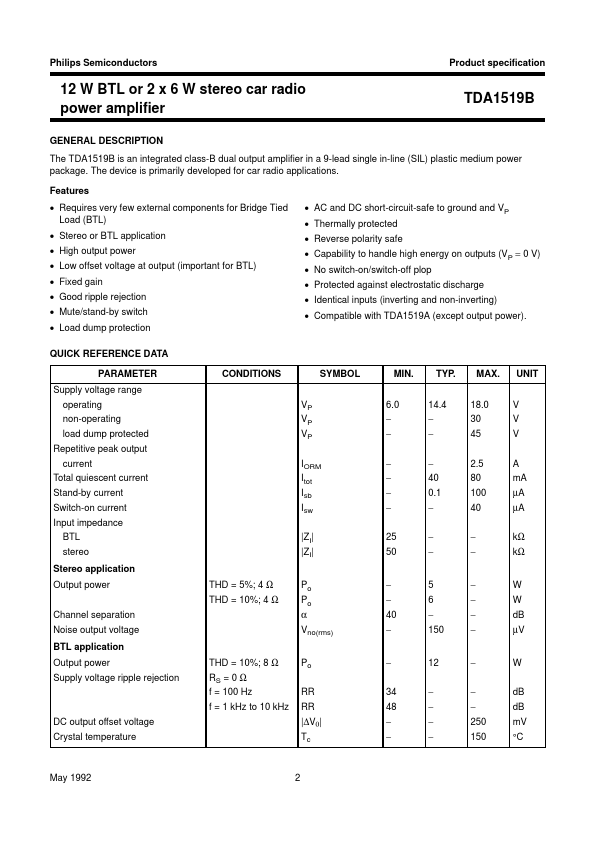 TDA1519B