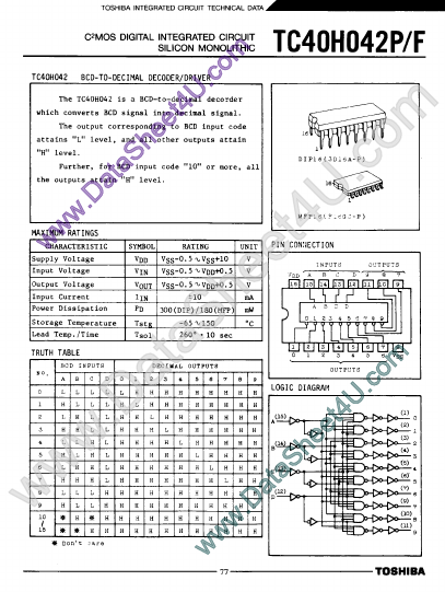 <?=TC40H042F?> डेटा पत्रक पीडीएफ