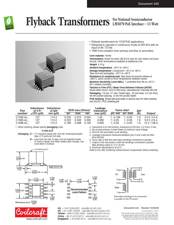 C1586-AL Coilcraft