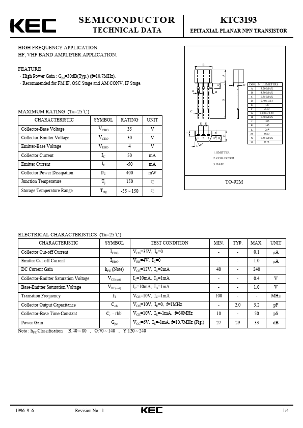 KTC3193 KEC