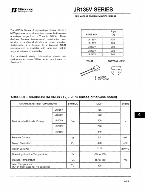 <?=JR240V?> डेटा पत्रक पीडीएफ