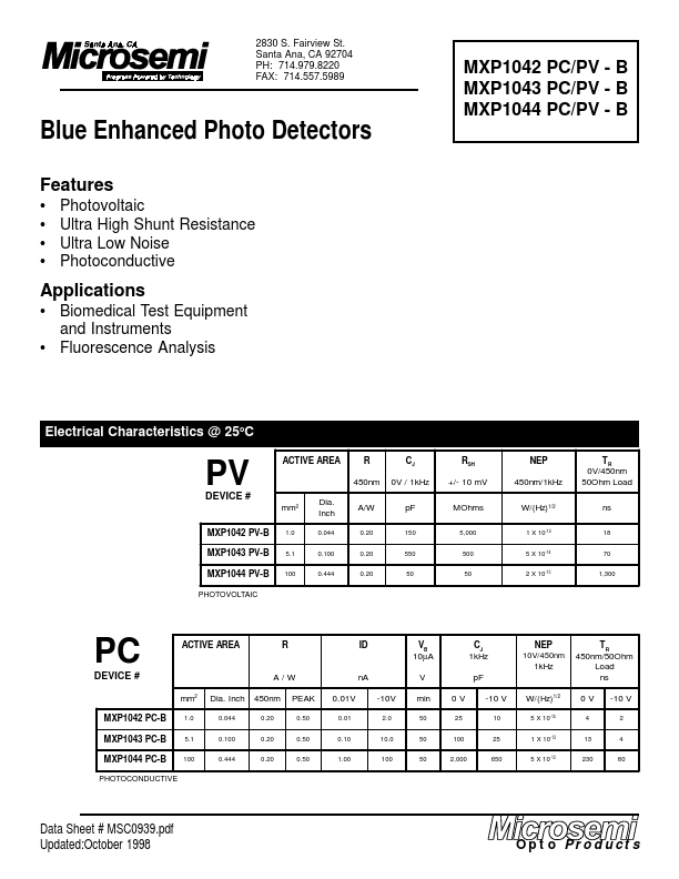 MXP1042PV-B Microsemi