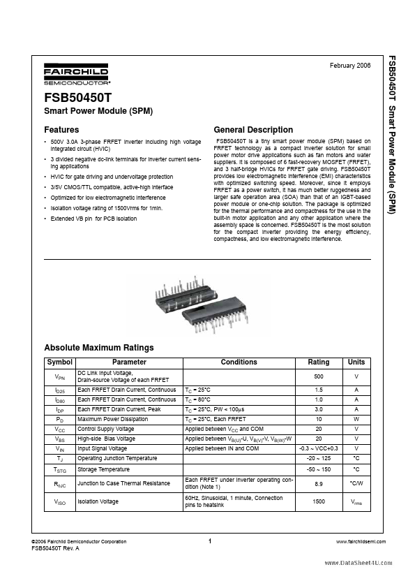 FSB50450T Fairchild Semiconductor