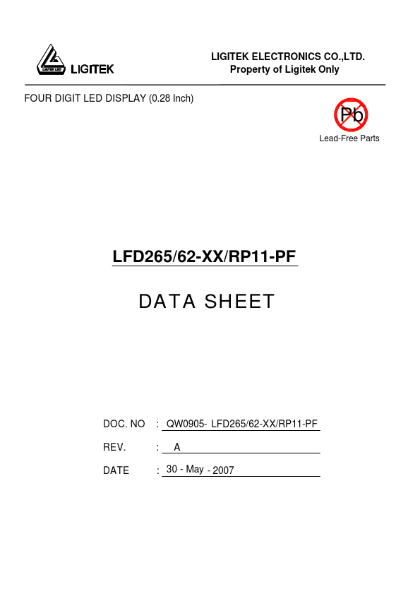 <?=LFD2662-XX-RP11-PF?> डेटा पत्रक पीडीएफ