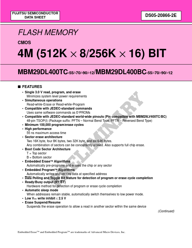 MBM29DL400BC-12