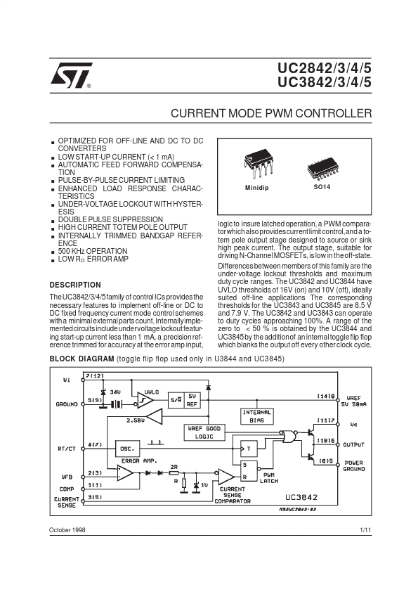 UC2845 STMicroelectronics