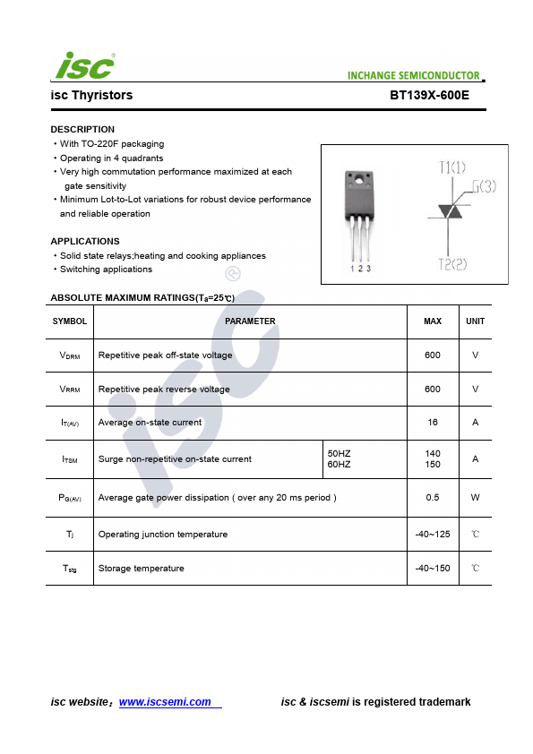 BT139X-600E