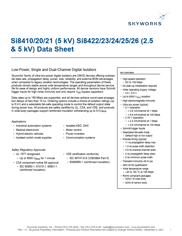 Si8426 Skyworks Solutions