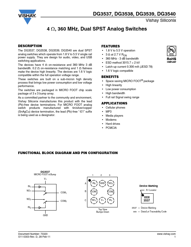 DG3538 Vishay Siliconix