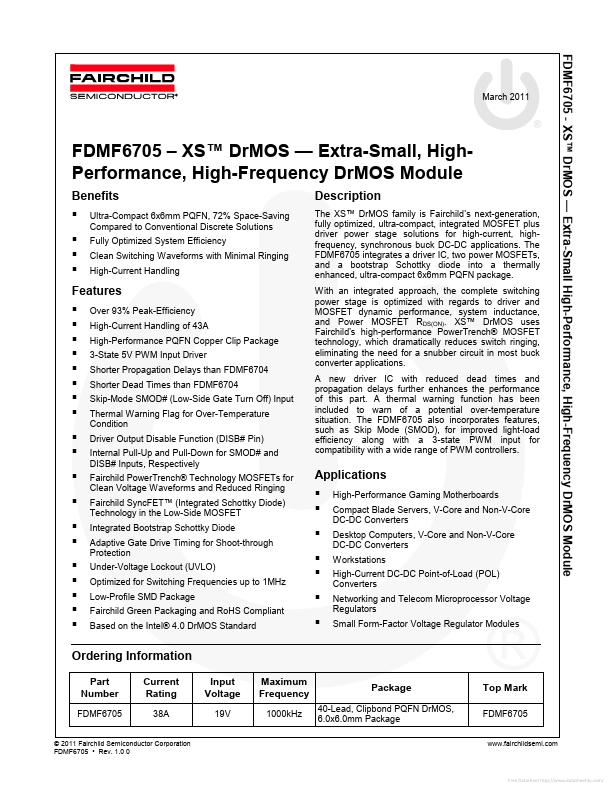 FDMF6705 Fairchild Semiconductor