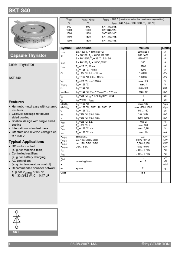 <?=SKT340-18E?> डेटा पत्रक पीडीएफ