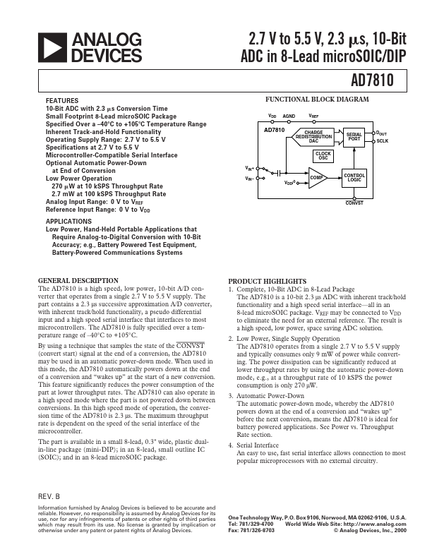 AD7810 Analog Devices
