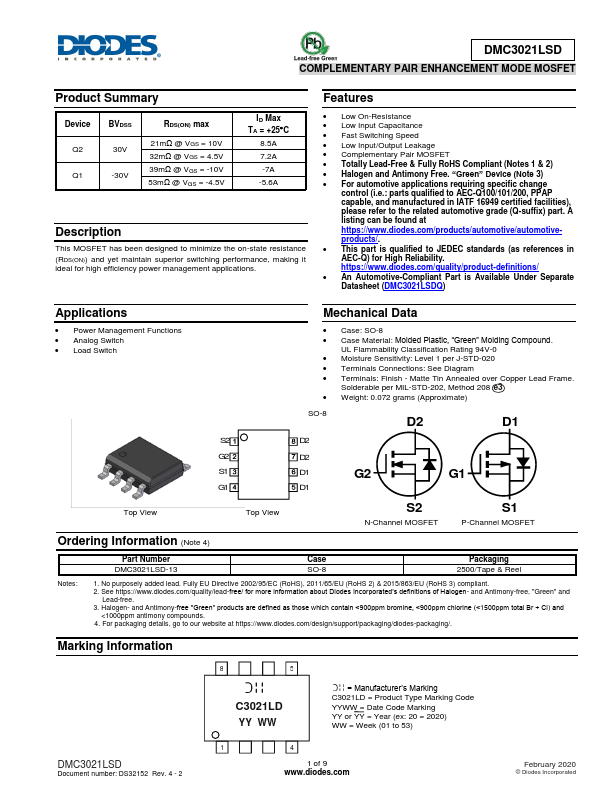 DMC3021LSD