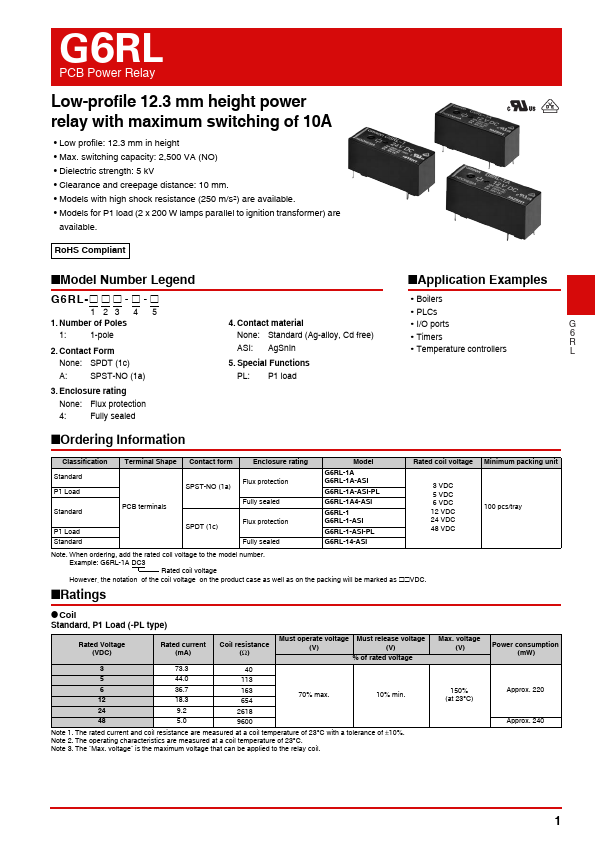 G6RL-1A-ASI-PL Omron