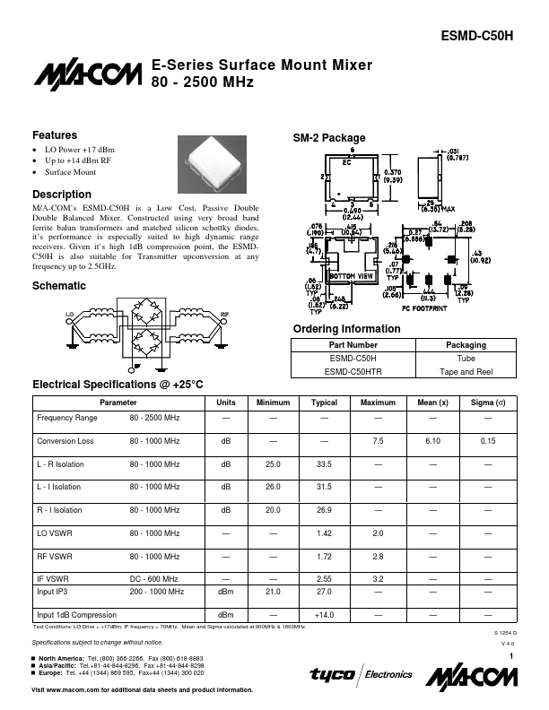 ESMD-C50HTR Tyco Electronics