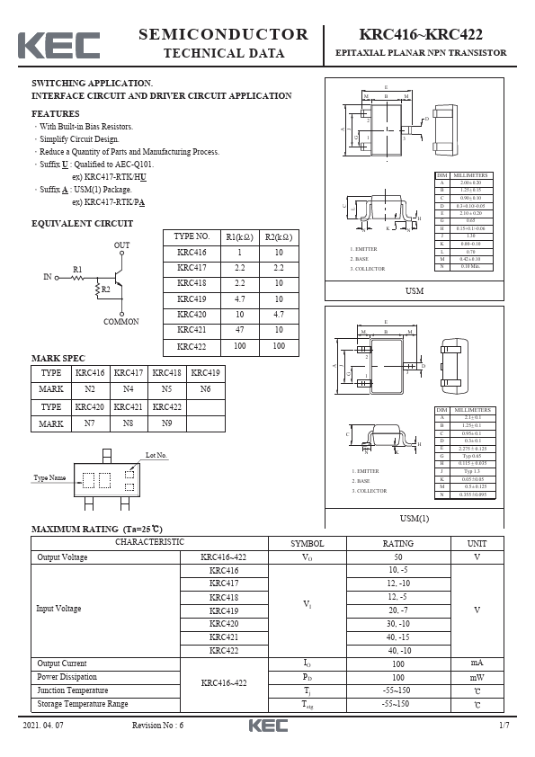 KRC419 Korea Electronics