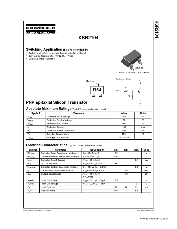 <?=KSR2104?> डेटा पत्रक पीडीएफ