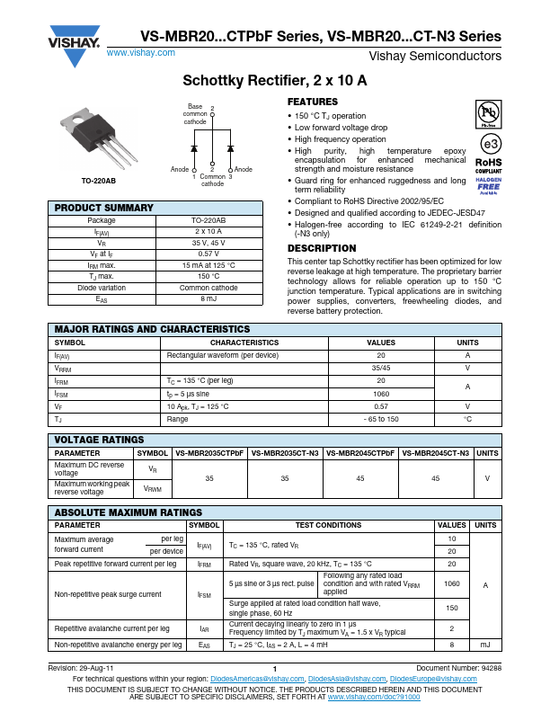 VS-MBR2035CT-N3