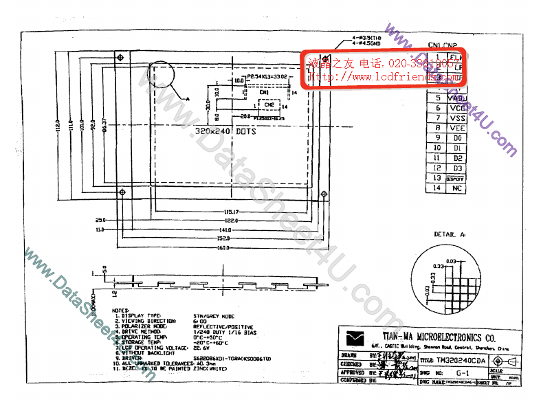 <?=TM320240CDA?> डेटा पत्रक पीडीएफ