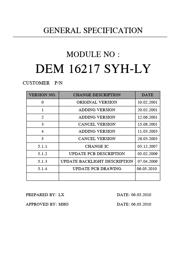 DEM16217SYH-LY