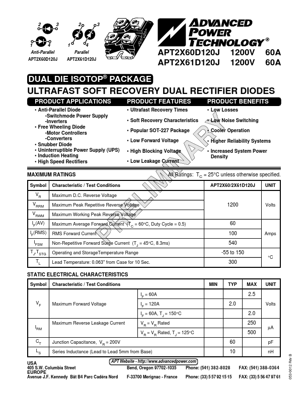 <?=APT2X60D120J?> डेटा पत्रक पीडीएफ