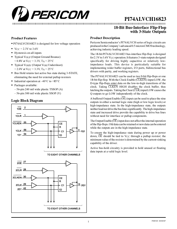 PI74ALVCH16823