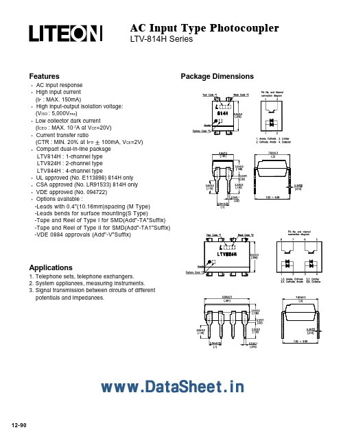 <?=LTV-814H?> डेटा पत्रक पीडीएफ