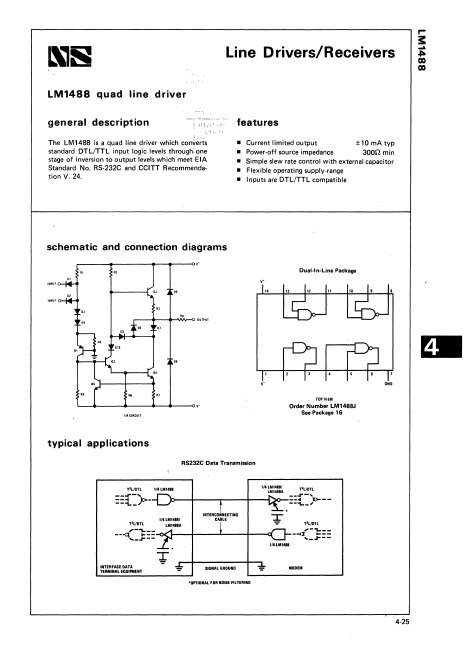 LM1488 National Semiconductor