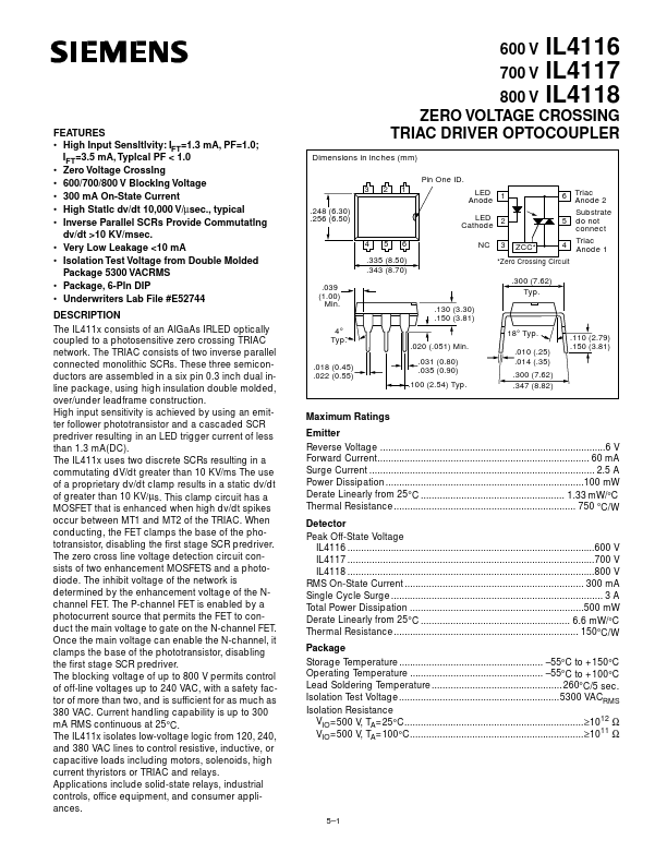 IL4117 Siemens Semiconductor Group