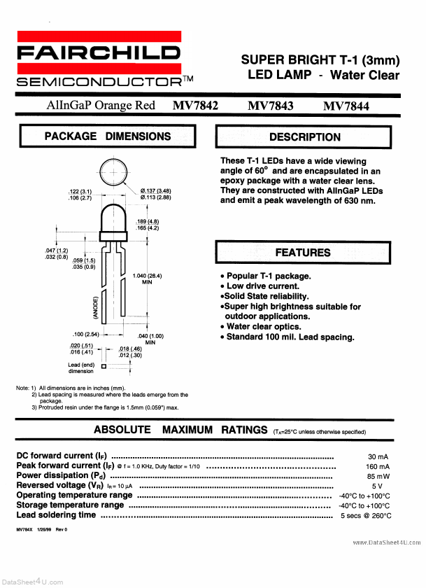 MV7844 Fairchild Semiconductor