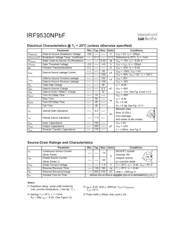 IRF9530NPBF