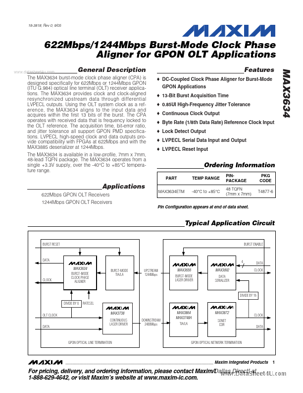 MAX3634 Maxim Integrated Products