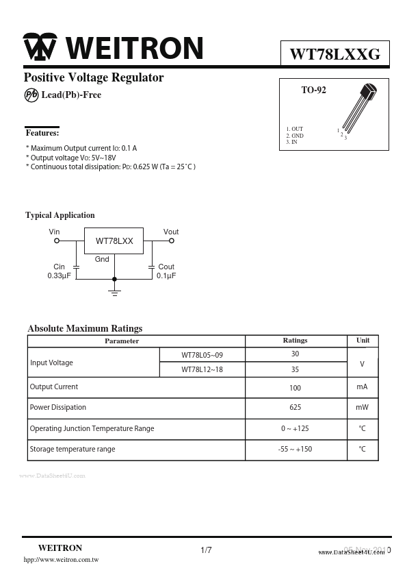 WT78L18 Weitron Technology