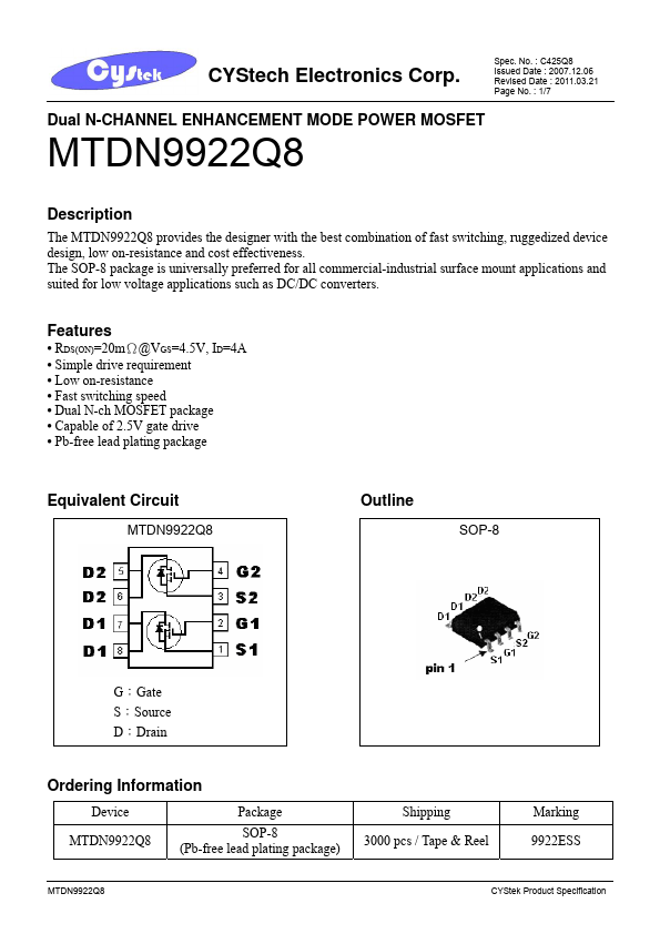 <?=MTDN9922Q8?> डेटा पत्रक पीडीएफ