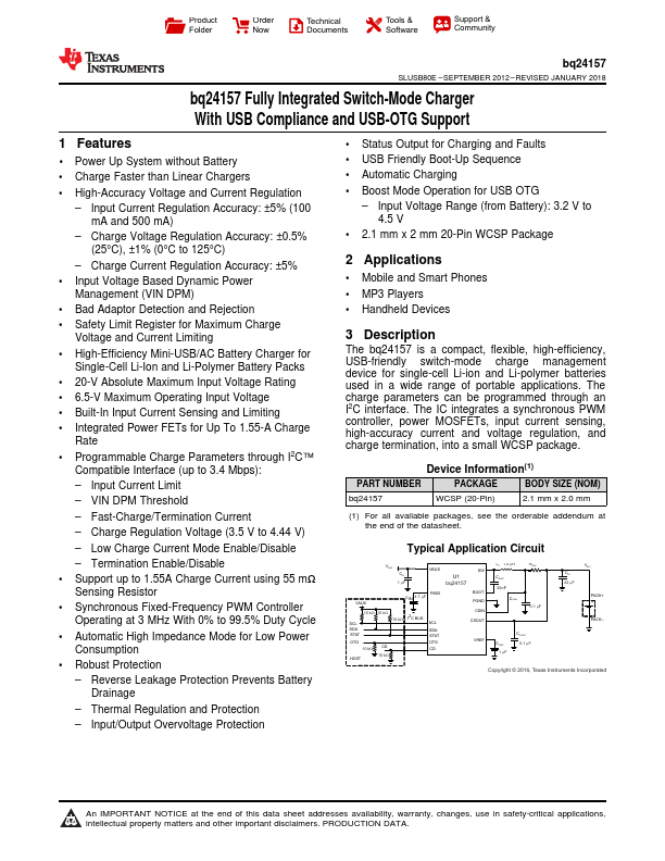 BQ24157 Texas Instruments