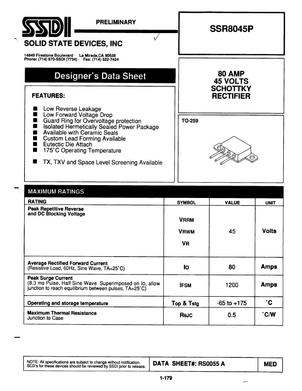 SSR8045P SSDI