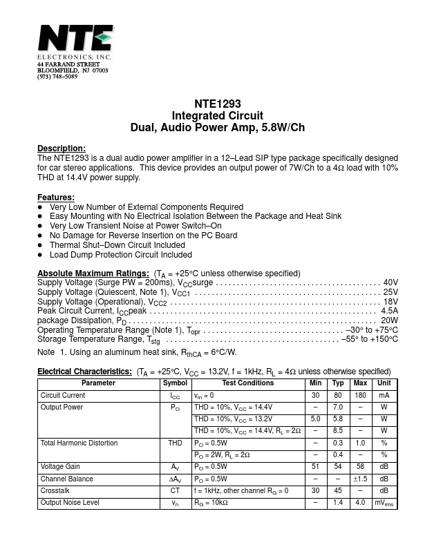 NTE1293