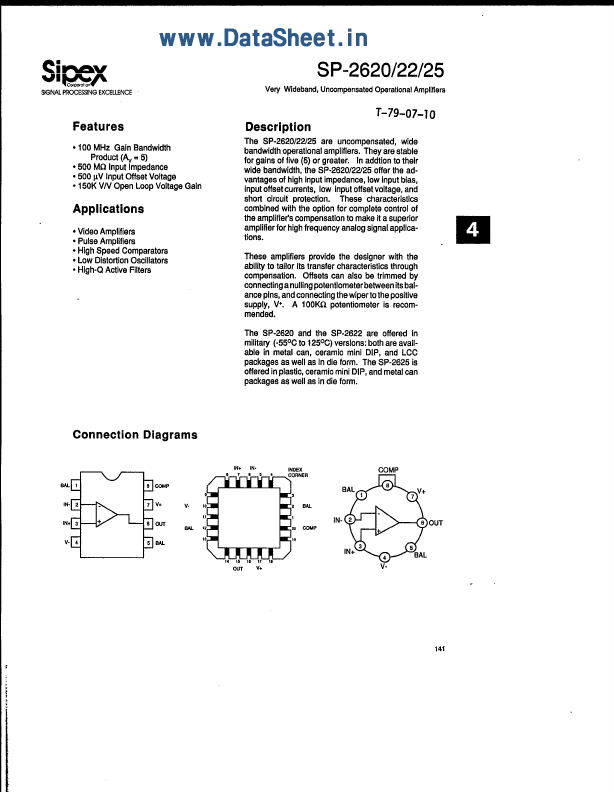 <?=SP-2620?> डेटा पत्रक पीडीएफ