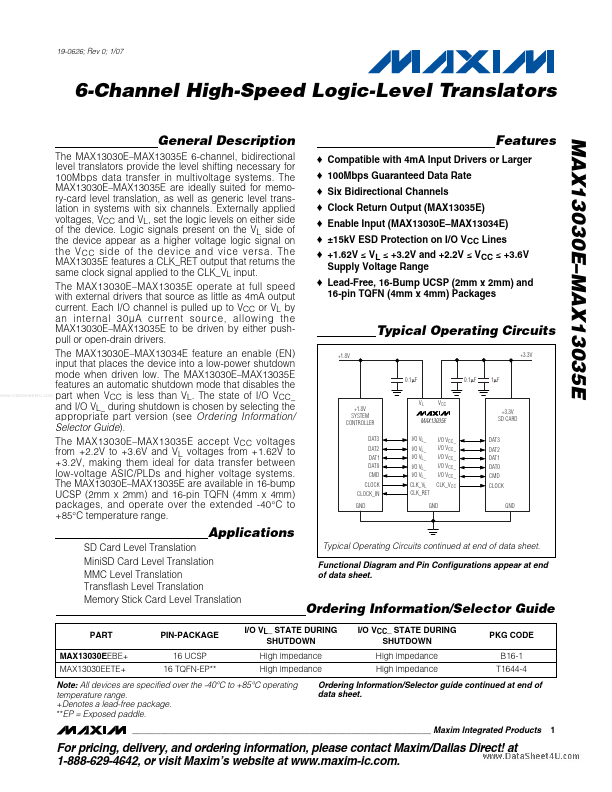 MAX13033E Maxim Integrated Products