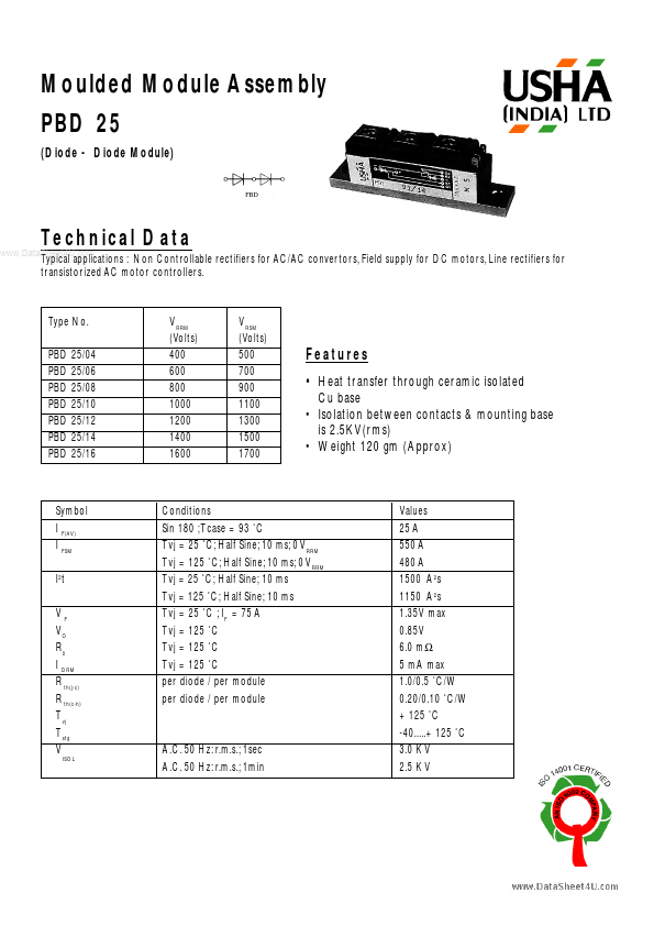 <?=PBD25?> डेटा पत्रक पीडीएफ