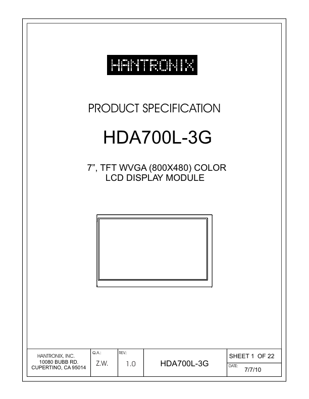 <?=HDA700L-3G?> डेटा पत्रक पीडीएफ
