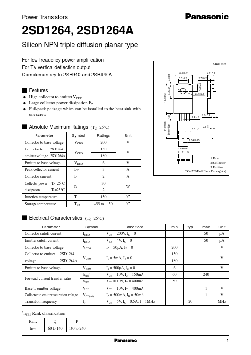 D1264 Panasonic Semiconductor