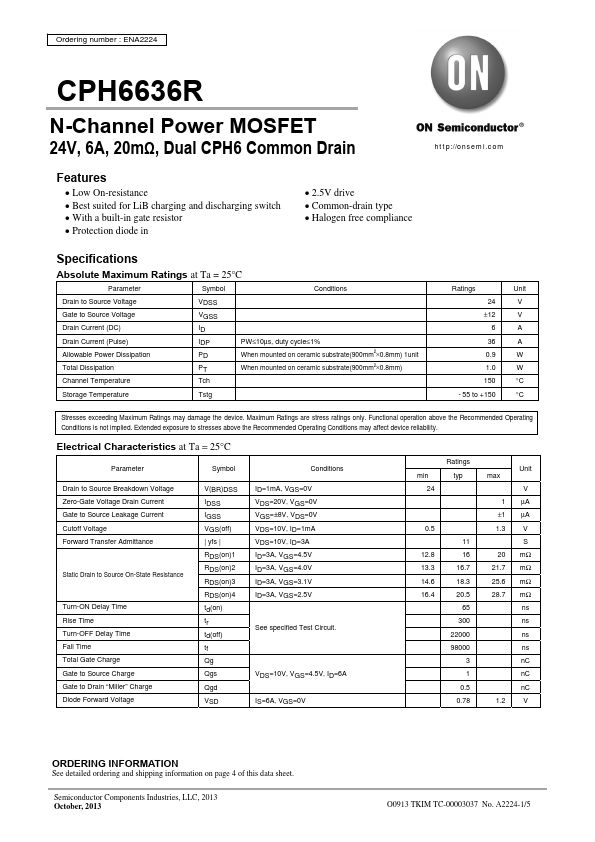 <?=CPH6636R?> डेटा पत्रक पीडीएफ