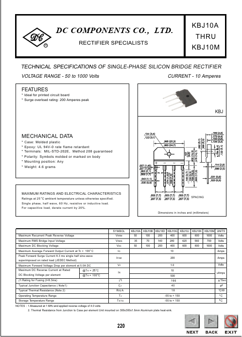 KBJ10G Dc Components