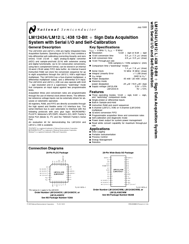 LM12434 National Semiconductor