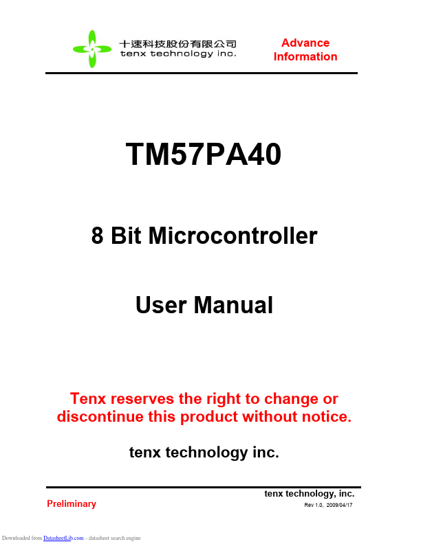 TM57PA40 tenx technology
