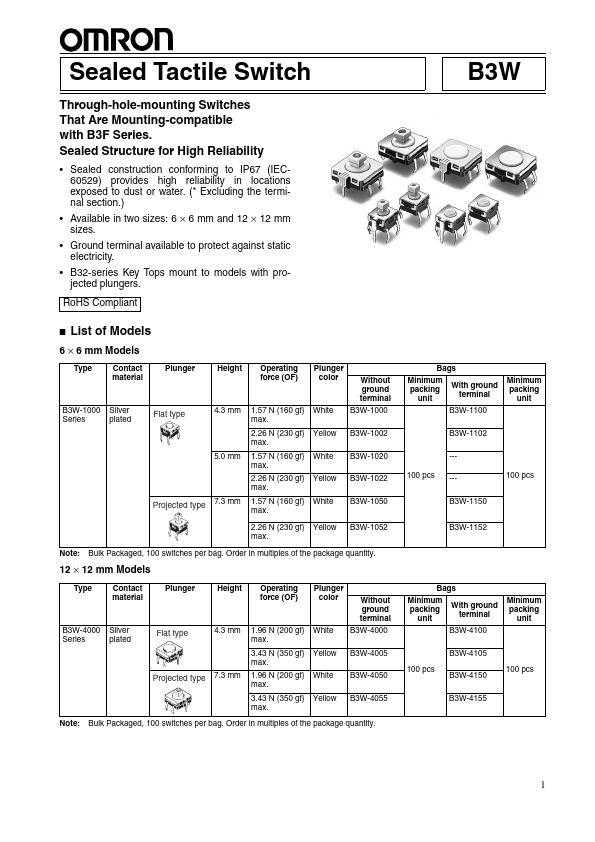 B3W-4155 OMRON